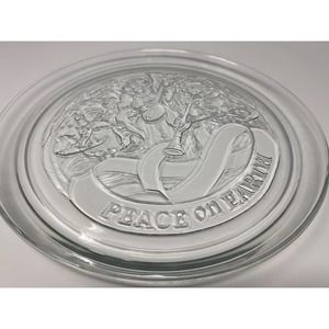 Indiana Glass Peace on Earth Angels with‎ Instruments Platter 13"